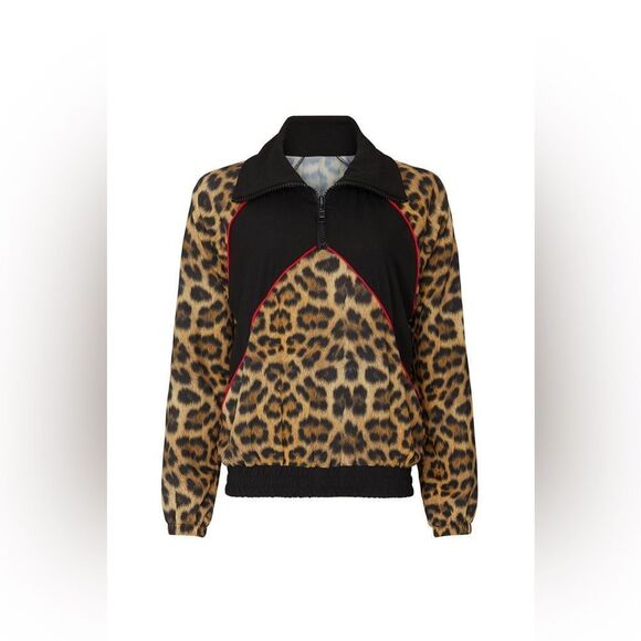 Terez | Leopard Goals Print Windbreaker Jacket - Picture 6 of 7